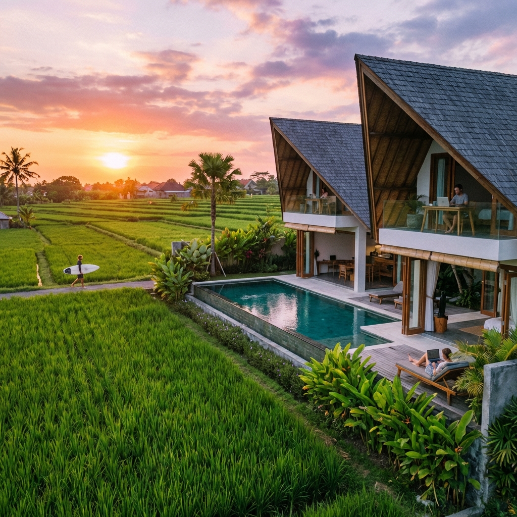 Vue de Bali (Canggu), Indonésie