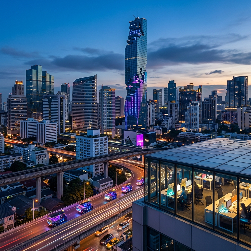 Vue de Bangkok, Thaïlande