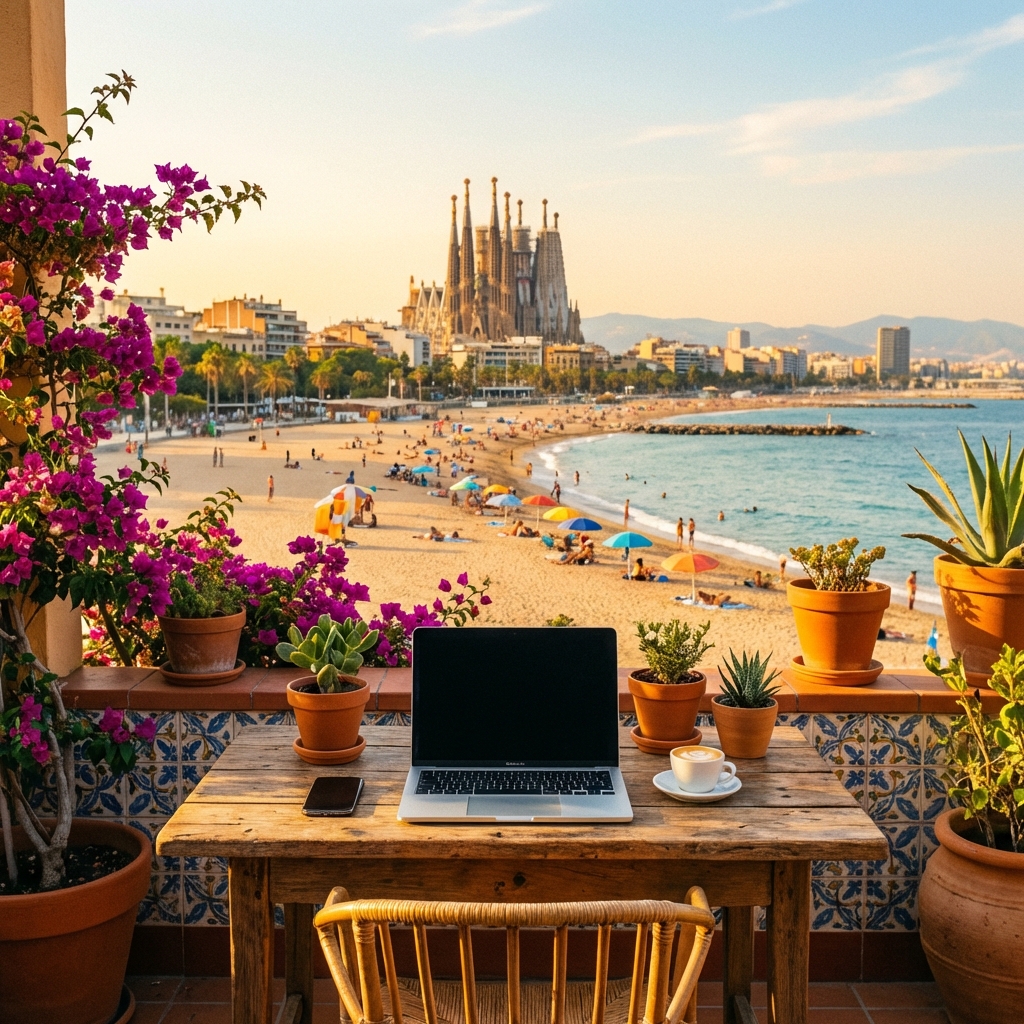 Vue de Barcelone, Espagne