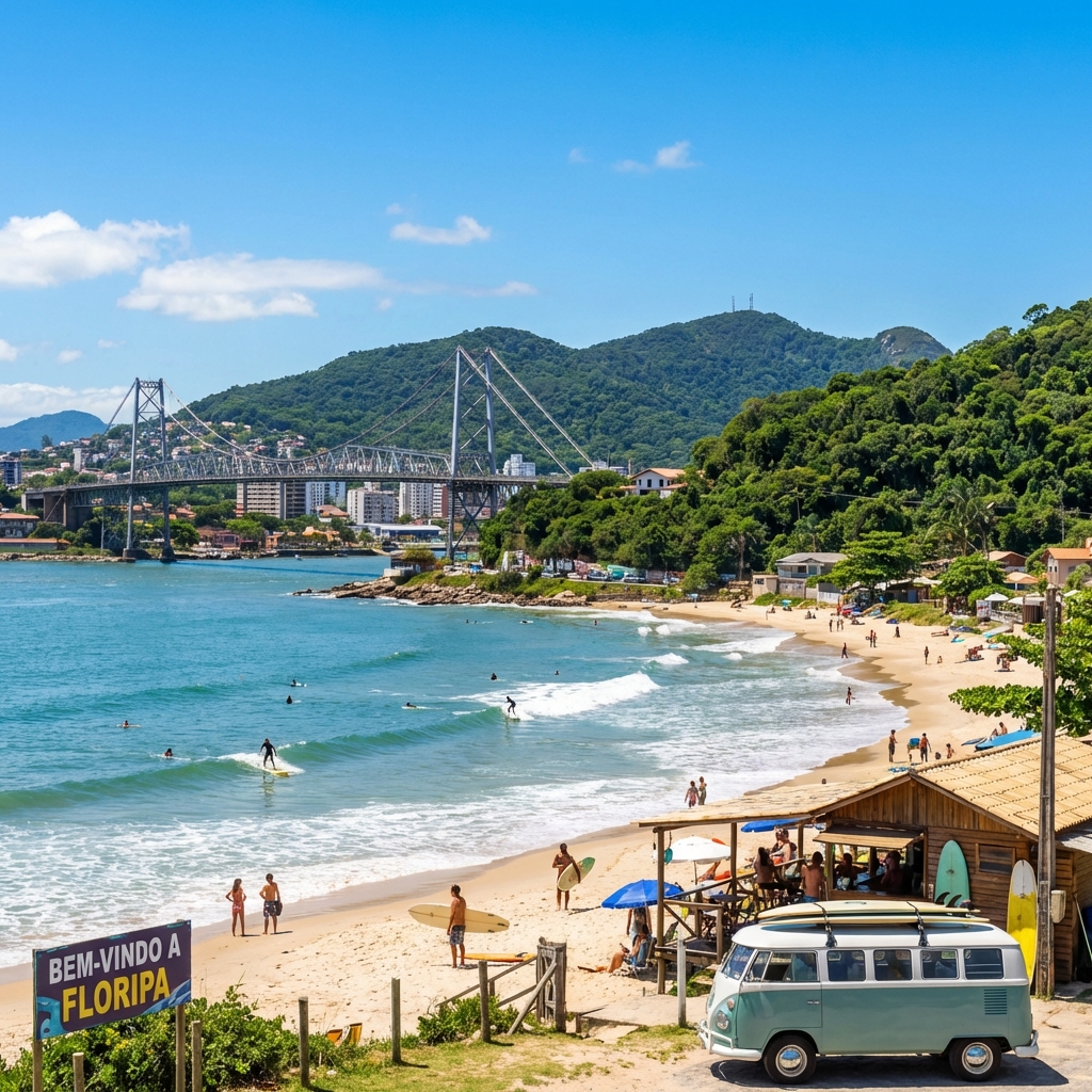 Vue de Florianopolis, Brésil