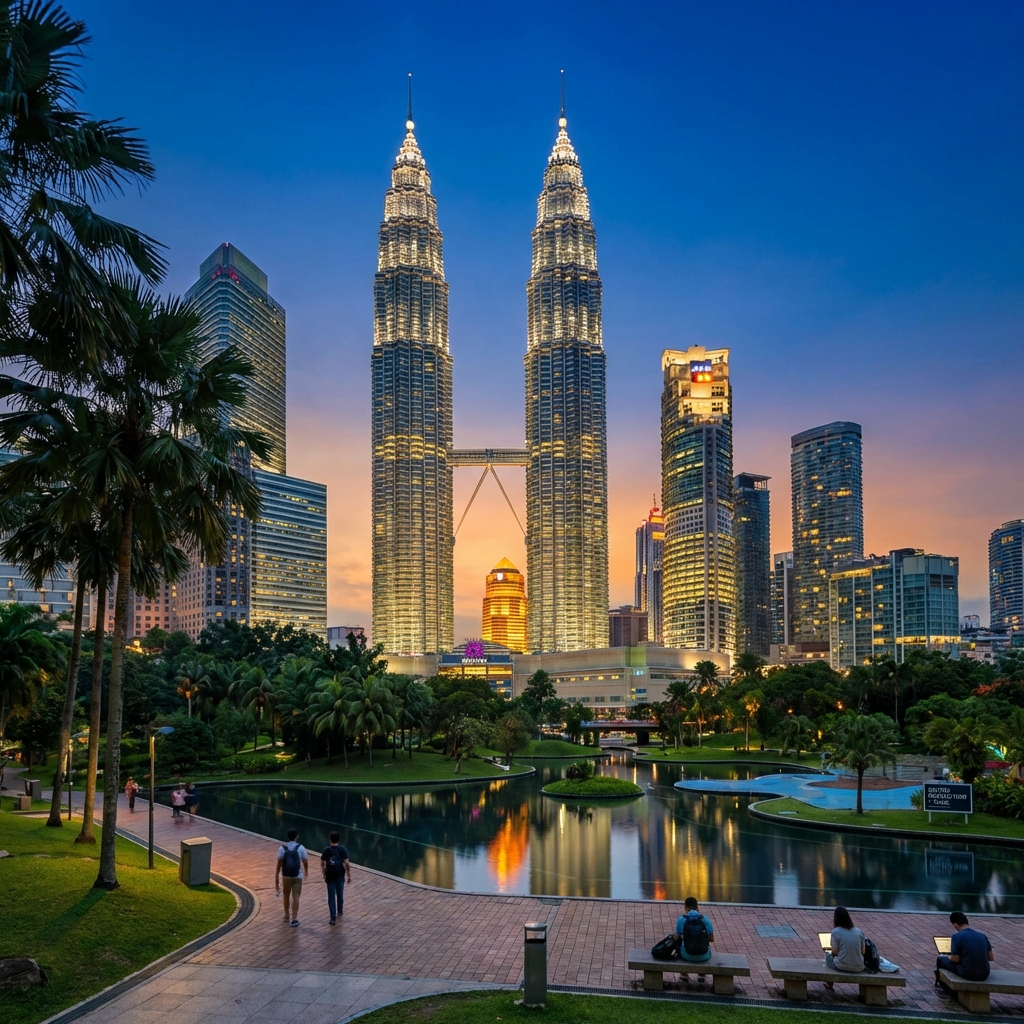 Vue de Kuala Lumpur, Malaisie