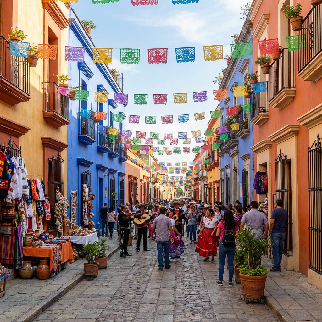 Vue de Oaxaca, Mexique