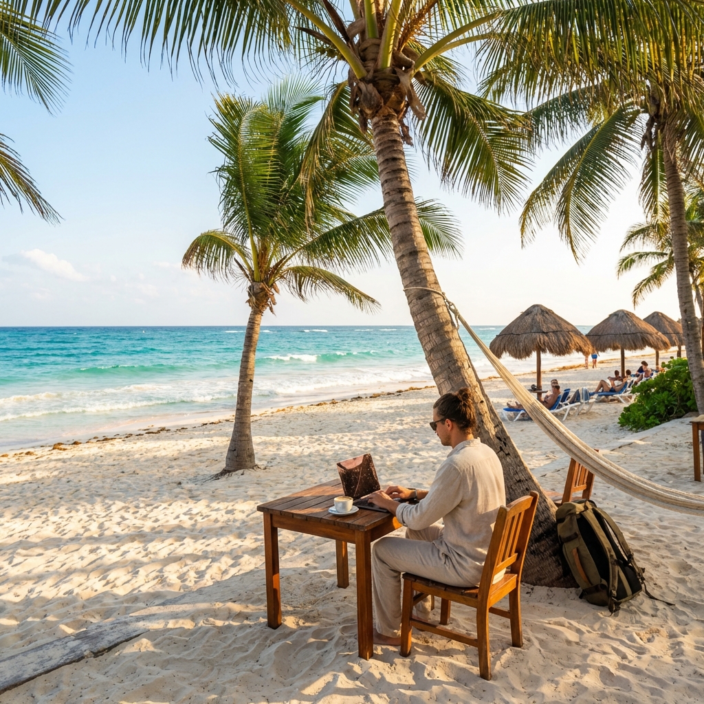 Vue de Playa del Carmen, Mexique