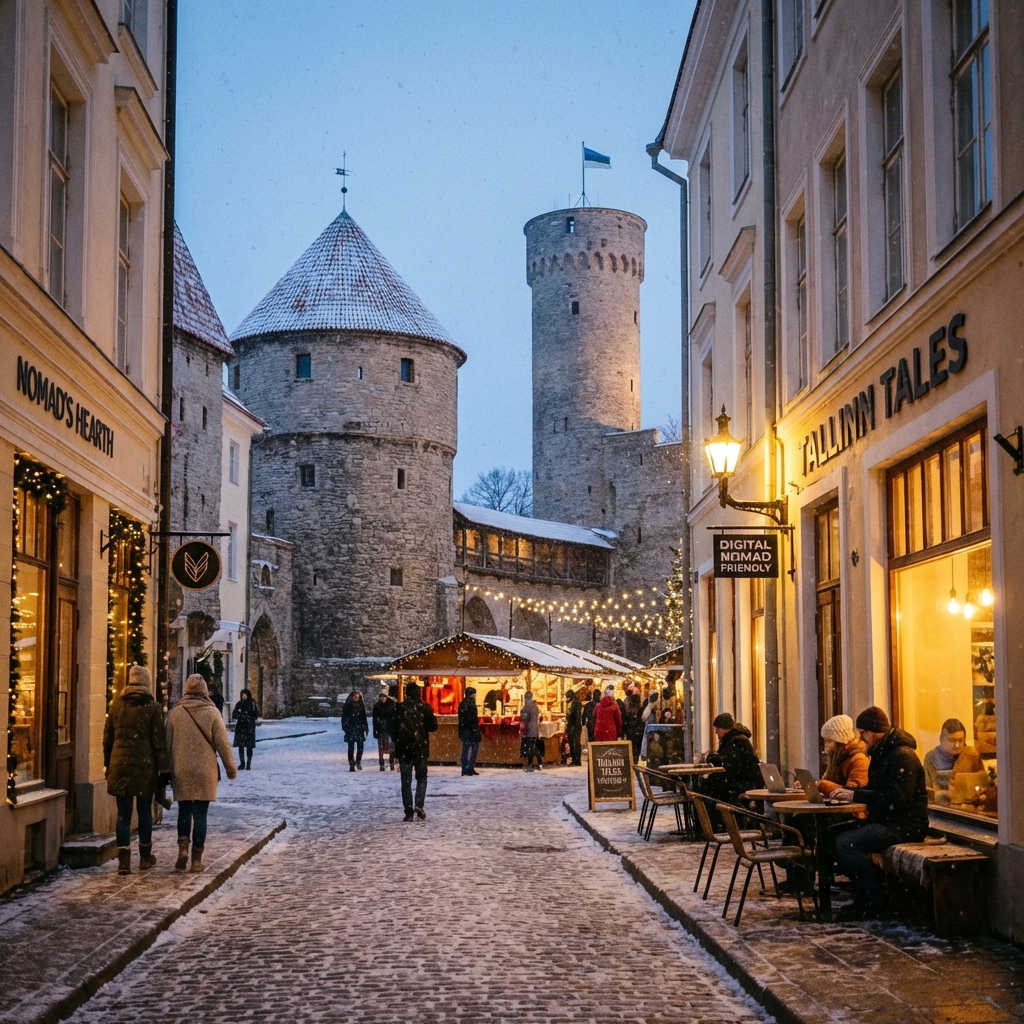 Vue de Tallinn, Estonie